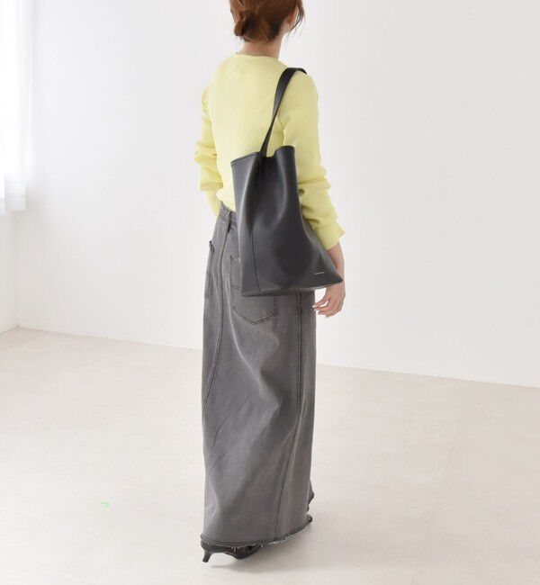 quaranciel「quaranciel:〈手洗い可能〉コットン リブ クルーネック ニット」|ニット・セーター|