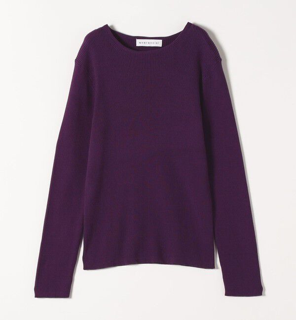 quaranciel「quaranciel:〈手洗い可能〉コットン リブ クルーネック ニット」|ニット・セーター|