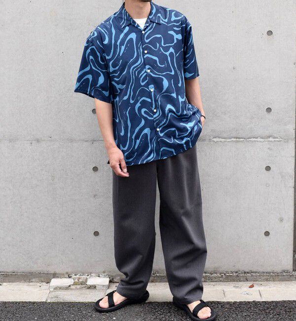 SHIPS any「SHIPS any: 〈洗濯機可能〉ブラッシュ パターン柄 レギュラーカラー シャツ◇」|シャツ・ブラウス|