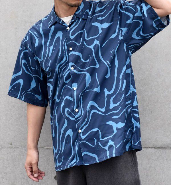 SHIPS any「SHIPS any: 〈洗濯機可能〉ブラッシュ パターン柄 レギュラーカラー シャツ◇」|シャツ・ブラウス|