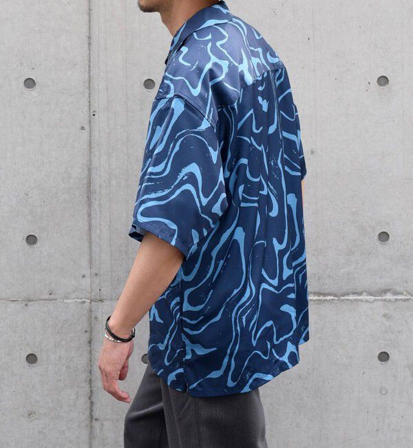 SHIPS any「SHIPS any: 〈洗濯機可能〉ブラッシュ パターン柄 レギュラーカラー シャツ◇」|シャツ・ブラウス|