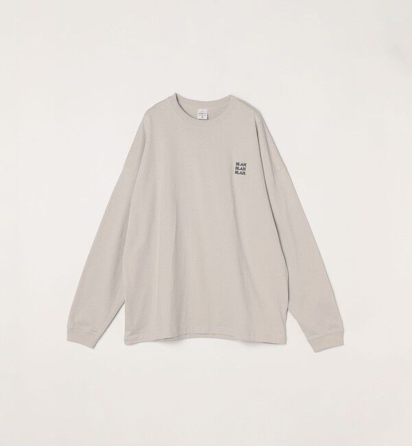 SHIPS any「【WEB限定】SHIPS any: BLAH BLAH BLAH.ワンポイント 刺繍 ルーズ Tシャツ (ロンT)◇」|Tシャツ・カットソー|