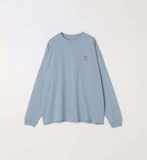 SHIPS any「【WEB限定】SHIPS any: BLAH BLAH BLAH.ワンポイント 刺繍 ルーズ Tシャツ (ロンT)◇」|Tシャツ・カットソー|