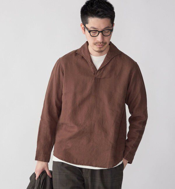 SHIPS「SHIPS: リネン ロングスリーブ カプリ シャツ」|シャツ・ブラウス|