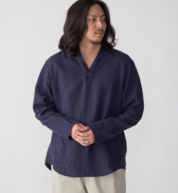 SHIPS「SHIPS: リネン ロングスリーブ カプリ シャツ」|シャツ・ブラウス|