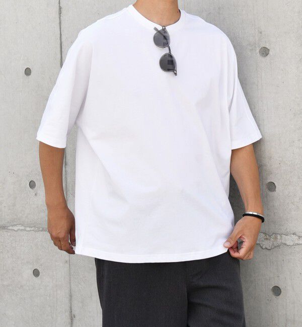 SHIPS any「SHIPS any: バックサイド / スリーブ プリーツ スケアスリーブ ワイド Tシャツ◇」|Tシャツ・カットソー|ホワイト