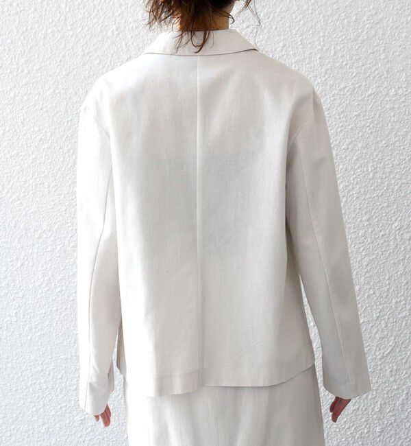 SHIPS any「SHIPS any: リネン ミックス 千鳥柄 テーラード ジャケット」|テーラードジャケット|