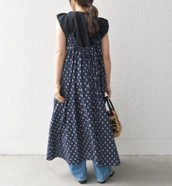 SHIPS any「SHIPS any:〈洗濯機可能〉グリッター プリント ギャザー キャミ ワンピース」|ワンピース|