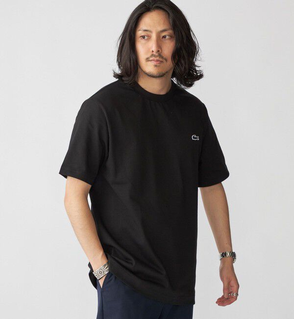 SHIPS「LACOSTE: TH5582-99 アウトラインクロック クルーネック Tシャツ」|Tシャツ・カットソー|