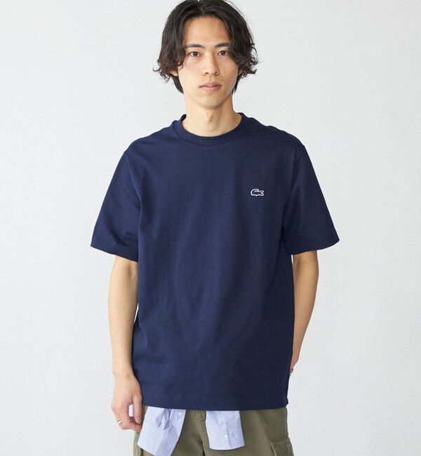 SHIPS「LACOSTE: TH5582-99 アウトラインクロック クルーネック Tシャツ」|Tシャツ・カットソー|