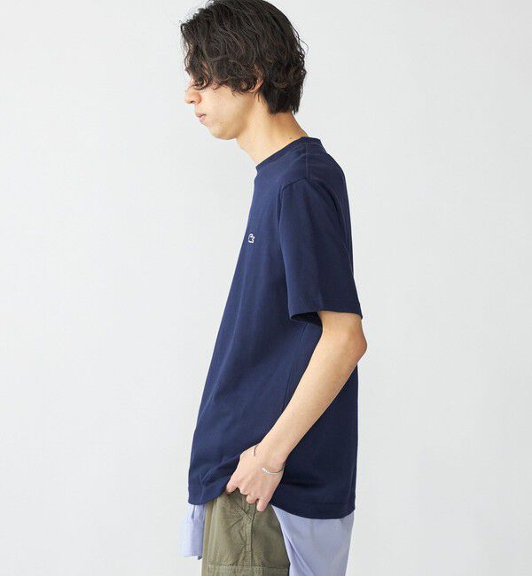 SHIPS「LACOSTE: TH5582-99 アウトラインクロック クルーネック Tシャツ」|Tシャツ・カットソー|