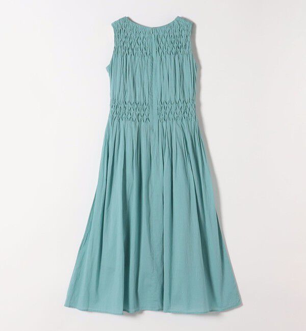 SHIPS any「【WEB限定】SHIPS any: ハンドスモッキング  コットン フレア ノースリーブ ワンピース」|ワンピース|