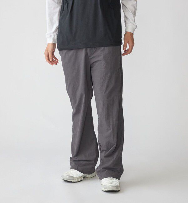 SHIPS「SHIPS:〈遮熱/UVカット/吸水速乾/接触冷感〉SHELTECH(R) ワイドストレート パンツ」|その他|チャコールグレー