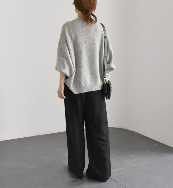 quaranciel「quaranciel:〈洗濯機可能〉シルキー サテン ダブルウエスト ワイド パンツ」|その他|