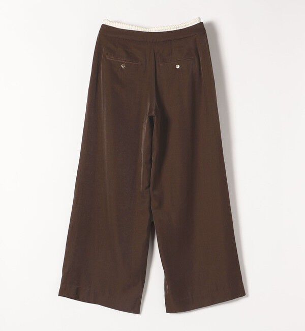 quaranciel「quaranciel:〈洗濯機可能〉シルキー サテン ダブルウエスト ワイド パンツ」|その他|