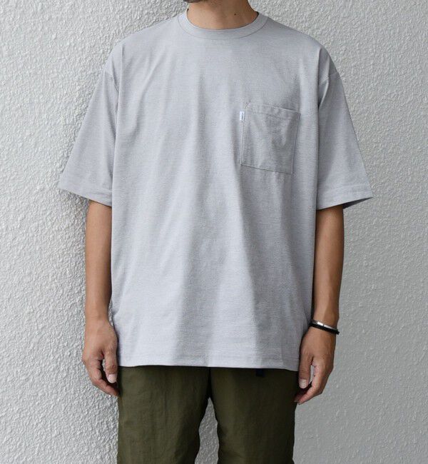 SHIPS any「【WEB限定】SHIPS any: リラックス ワンポイント ピスネーム ポケット Tシャツ（セットアップ対応）◇」|Tシャツ・カットソー|