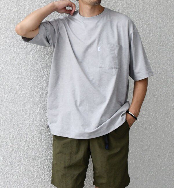 SHIPS any「【WEB限定】SHIPS any: リラックス ワンポイント ピスネーム ポケット Tシャツ（セットアップ対応）◇」|Tシャツ・カットソー|