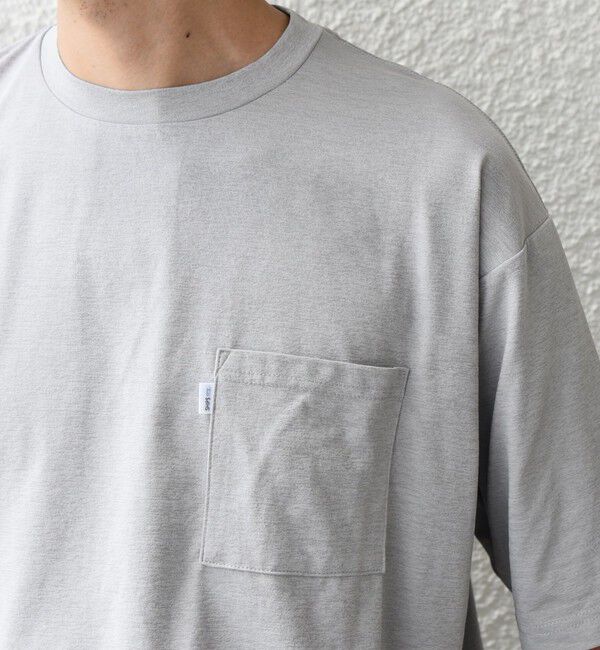 SHIPS any「【WEB限定】SHIPS any: リラックス ワンポイント ピスネーム ポケット Tシャツ（セットアップ対応）◇」|Tシャツ・カットソー|