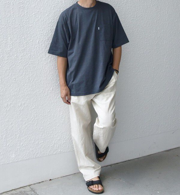 SHIPS any「【WEB限定】SHIPS any: リラックス ワンポイント ピスネーム ポケット Tシャツ（セットアップ対応）◇」|Tシャツ・カットソー|