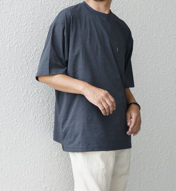 SHIPS any「【WEB限定】SHIPS any: リラックス ワンポイント ピスネーム ポケット Tシャツ（セットアップ対応）◇」|Tシャツ・カットソー|