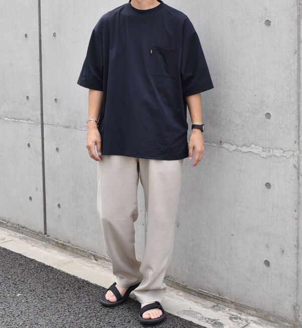 SHIPS any「【WEB限定】SHIPS any: リラックス ワンポイント ピスネーム ポケット Tシャツ（セットアップ対応）◇」|Tシャツ・カットソー|