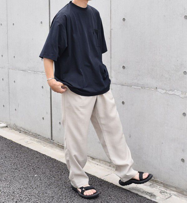 SHIPS any「【WEB限定】SHIPS any: リラックス ワンポイント ピスネーム ポケット Tシャツ（セットアップ対応）◇」|Tシャツ・カットソー|