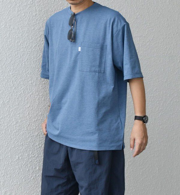 SHIPS any「【WEB限定】SHIPS any: リラックス ワンポイント ピスネーム ポケット Tシャツ（セットアップ対応）◇」|Tシャツ・カットソー|