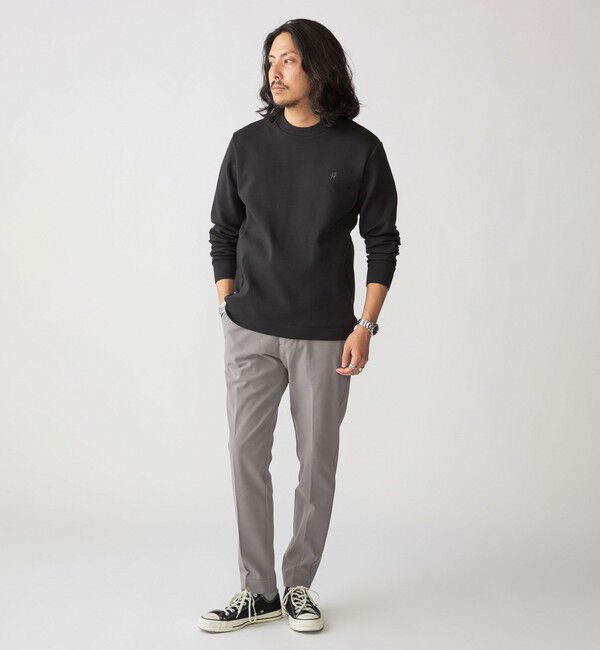 SHIPS「【WEB限定】SHIPS: テレワーク ビズ ワンポイントロゴ ハイゲージ ダブルニット スウェット」|スウェット・ジャージ|