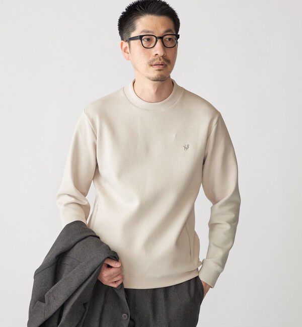 SHIPS「【WEB限定】SHIPS: テレワーク ビズ ワンポイントロゴ ハイゲージ ダブルニット スウェット」|スウェット・ジャージ|