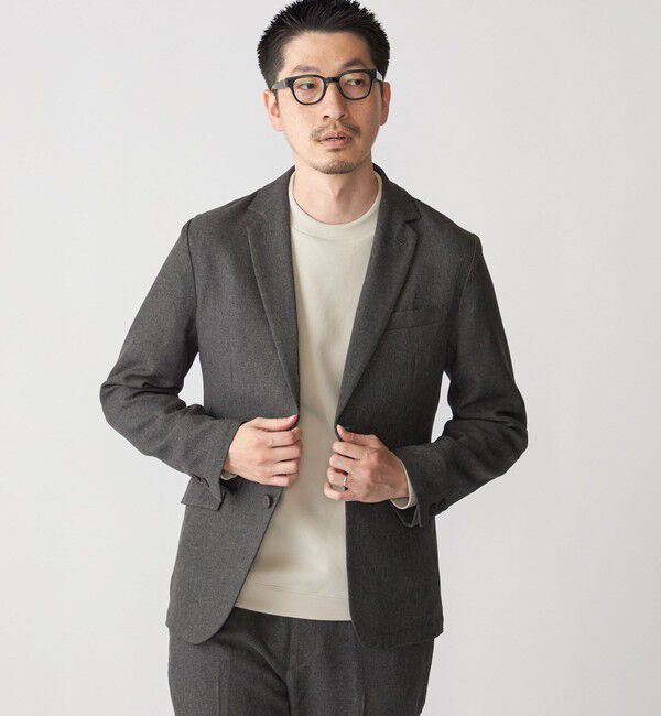 SHIPS「【WEB限定】SHIPS: テレワーク ビズ ワンポイントロゴ ハイゲージ ダブルニット スウェット」|スウェット・ジャージ|