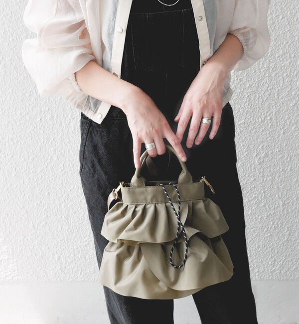 SHIPS for women「【WEB限定】 2WAY ナイロン フリル ショルダー バッグ」|ショルダー・メッセンジャー|