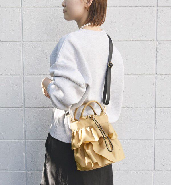 SHIPS for women「【WEB限定】 2WAY ナイロン フリル ショルダー バッグ」|ショルダー・メッセンジャー|