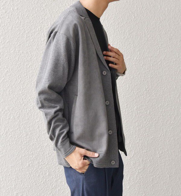 SHIPS any「SHIPS any: 〈手洗い可能〉コットン カシミヤ混 コンビ ニット ジャケット◇」|カーディガン|