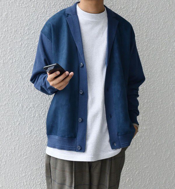 SHIPS any「SHIPS any: 〈手洗い可能〉コットン カシミヤ混 コンビ ニット ジャケット◇」|カーディガン|ブルー