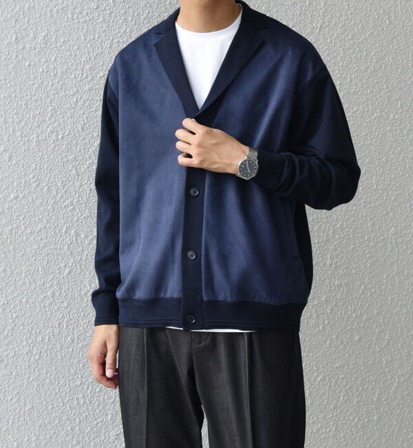 SHIPS any「SHIPS any: 〈手洗い可能〉コットン カシミヤ混 コンビ ニット ジャケット◇」|カーディガン|