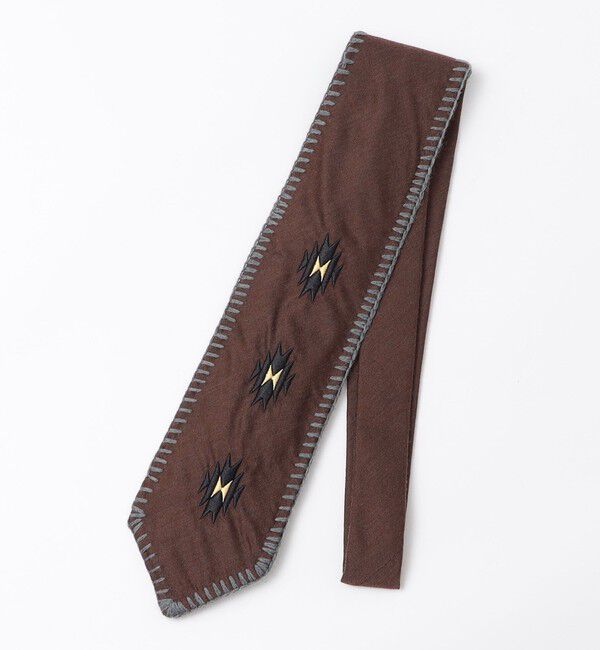 SHIPS「【SHIPS別注】Stefano Cau: エンブロイダリー インディア―ノ ネクタイ」|ネクタイ・蝶ネクタイ|ブラウン
