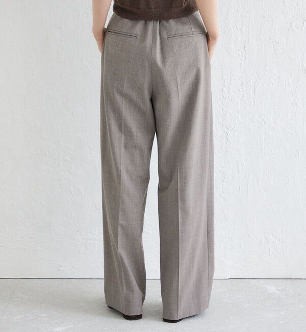 SHIPS for women「Wai＋:〈手洗い可能〉ウール混 2タック スラックス」|スラックス|