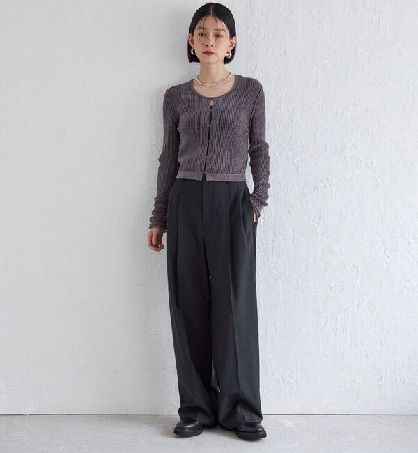 SHIPS for women「Wai＋:〈手洗い可能〉ウール混 2タック スラックス」|スラックス|