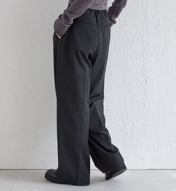 SHIPS for women「Wai＋:〈手洗い可能〉ウール混 2タック スラックス」|スラックス|