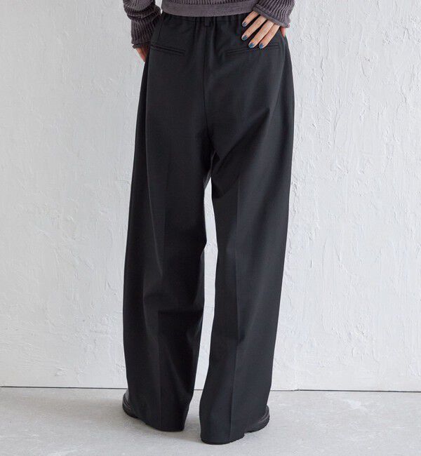 SHIPS for women「Wai＋:〈手洗い可能〉ウール混 2タック スラックス」|スラックス|