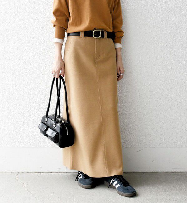 SHIPS any「SHIPS any: エア ニードル ストレート ロング スカート」|スカート|