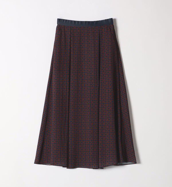 SHIPS any「SHIPS any:〈洗濯機可能〉ジオメトリック フレア ギャザー スカート」|スカート|レッド