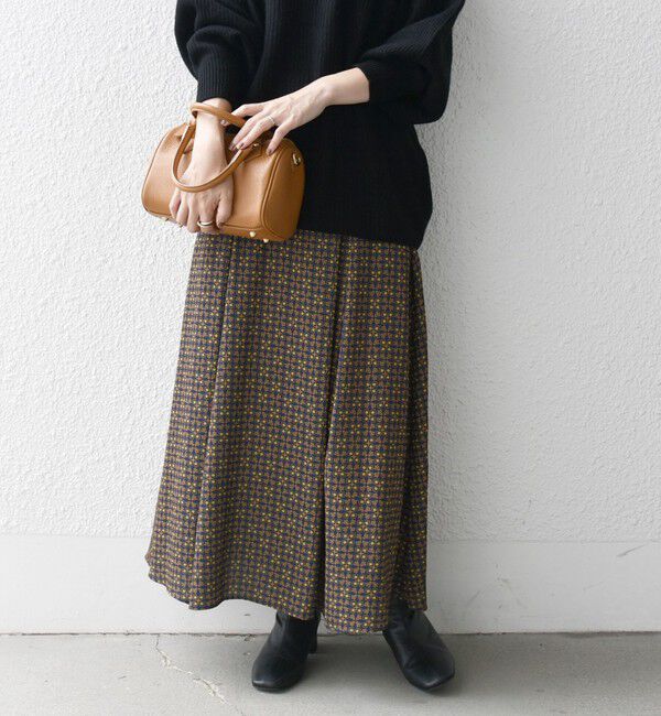 SHIPS any「SHIPS any:〈洗濯機可能〉ジオメトリック フレア ギャザー スカート」|スカート|イエロー