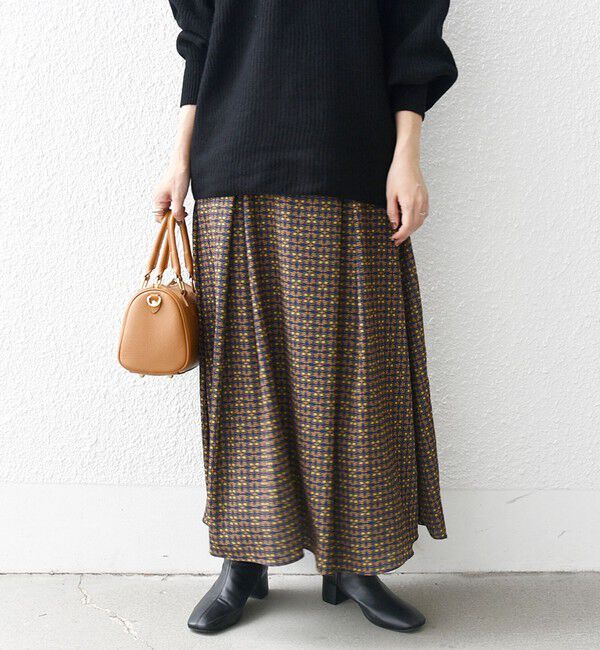 SHIPS any「SHIPS any:〈洗濯機可能〉ジオメトリック フレア ギャザー スカート」|スカート|