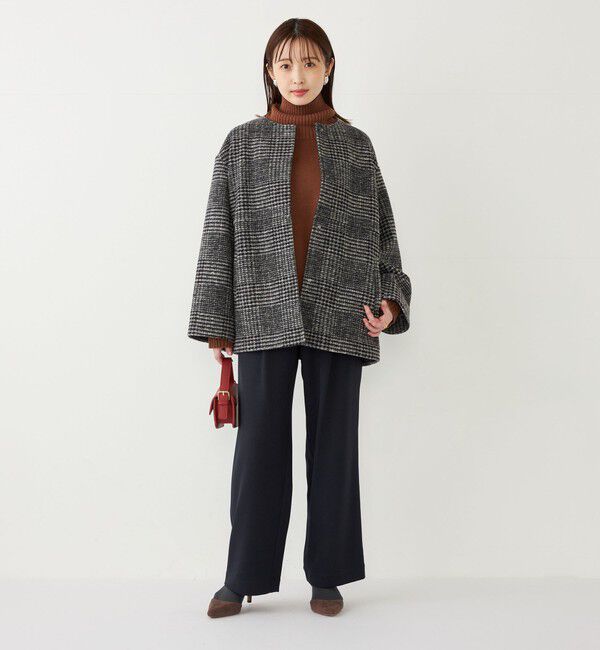 SHIPS Colors 「SHIPS Colors: スライバー ボンディング ノーカラー コート」|ノーカラーコート|