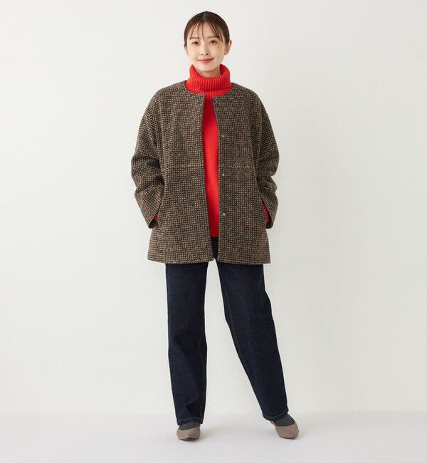 SHIPS Colors 「SHIPS Colors: スライバー ボンディング ノーカラー コート」|ノーカラーコート|