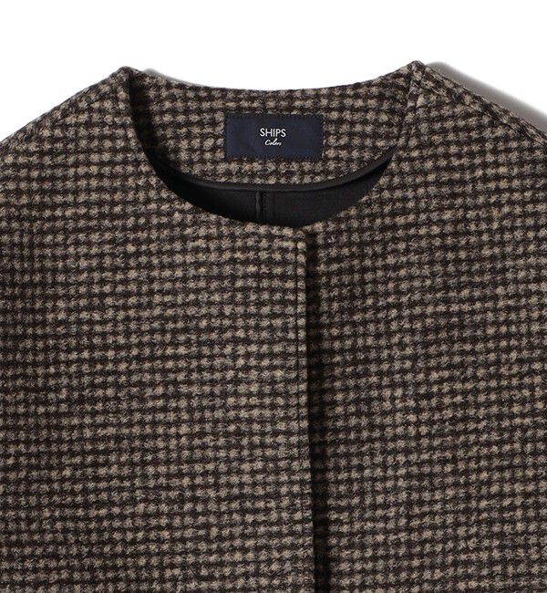 SHIPS Colors 「SHIPS Colors: スライバー ボンディング ノーカラー コート」|ノーカラーコート|