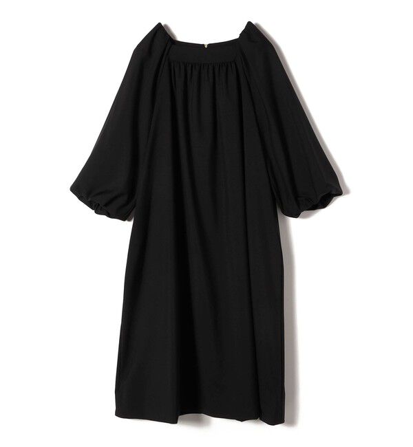 SHIPS for women「SHIPS Primary Navy Label:梳毛 スクエア ネック ワンピース」|ワンピース|ブラック