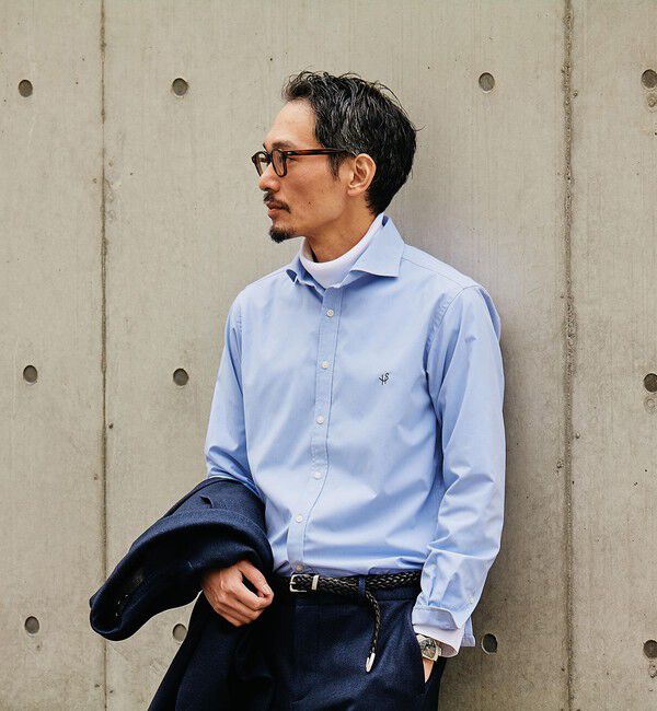 SHIPS「【WEB限定】SHIPS: 防シワ・吸水速乾 Drymix(R)タイプライターセミワイドカラーシャツ」|シャツ・ブラウス|