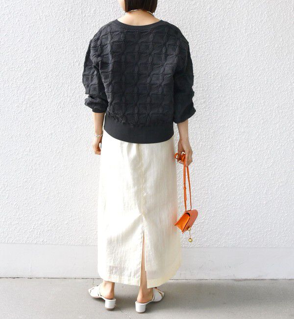 SHIPS for women「《一部予約》【WEB限定】〈洗濯機可能〉2WAY フラワー ジャカード ハーフ ジップ プルオーバー」|ニット・セーター|